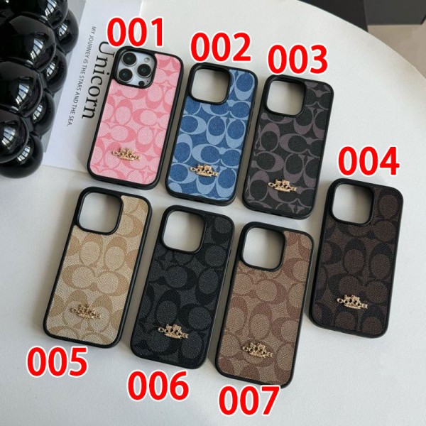 Coach コーチアイフォン17 air 16 pro max 15 plus 14pro 16e ブランドケースアイフォン 16プロ マックス/15 17 プロ/16カバー 落下防止耐衝撃のiPhone  17pro 16e 15 pro max 14  13 12 plusスマホケース男女兼用iPhone 15 14 16 17pro max airケースカバー
