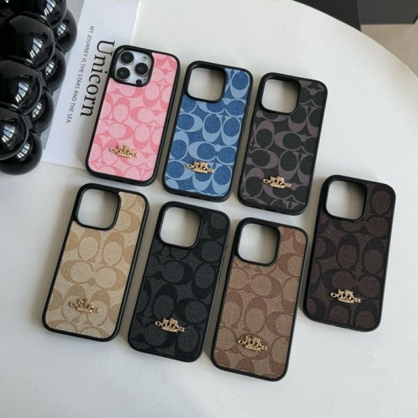 Coach コーチアイフォン17 air 16 pro max 15 plus 14pro 16e ブランドケースアイフォン 16プロ マックス/15 17 プロ/16カバー 落下防止耐衝撃のiPhone  17pro 16e 15 pro max 14  13 12 plusスマホケース男女兼用iPhone 15 14 16 17pro max airケースカバー