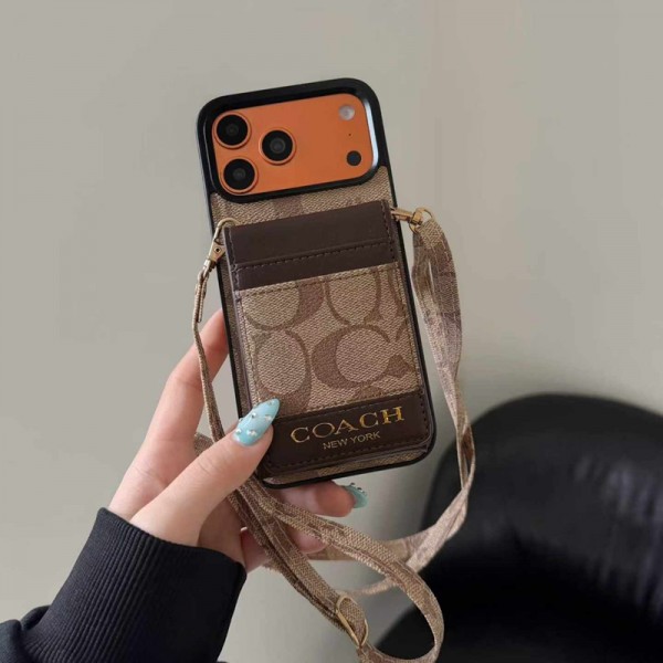 Coach コーチハイブランドiphone 17e 16e 14 17 Pro Max 15 PlusケースカバーアイフォンAir /16プロ マックス/15 17 プロ/16カバー 落下防止ブランドiPhone  16プロマックス15 14 17 Air スマホカバー激安アイフォン17/17e/15/14 13pro 12 16+ケースブランド 手触り良い 