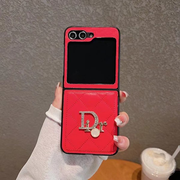 Dior ディオールかわいいGalaxy Z flip 6 Fold 5 4 6ケース 耐衝撃レザーSamsung Z Fold5 4スマホケース気質オシャレブランドギャラクシー Z Flip5 4カバー 落下保護Galaxy Z Flip5/4ケース 高級感 シンプル 逸品