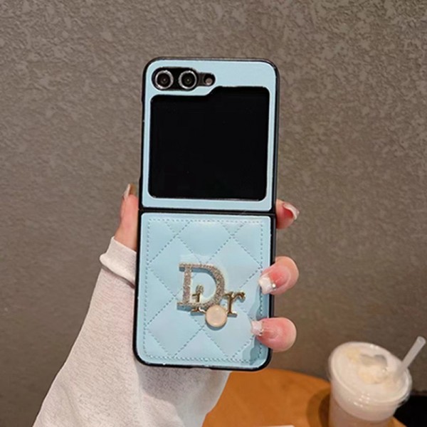 Dior ディオールかわいいGalaxy Z flip 6 Fold 5 4 6ケース 耐衝撃レザーSamsung Z Fold5 4スマホケース気質オシャレブランドギャラクシー Z Flip5 4カバー 落下保護Galaxy Z Flip5/4ケース 高級感 シンプル 逸品