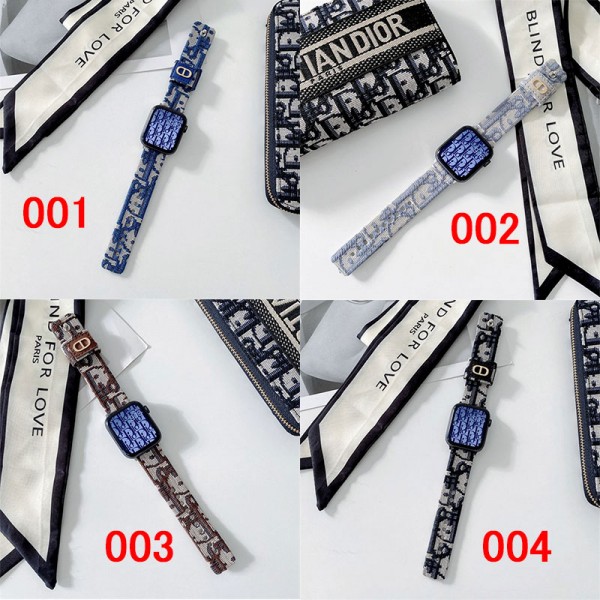 Dior ディオールブランド アップルウォッチ9ハンド かわいいモノグラム アップルウォッチSE2バンド レザー製apple watch se2ストラップ ファッションアップルウォッチ7バンド 調節可能