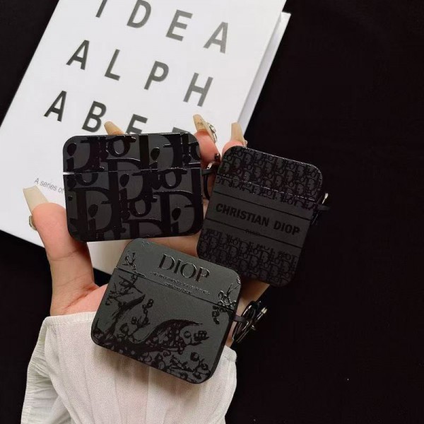 Dior ディオール エアーポッズ 第四世代ケース 便利 カラビナ付き 第3世代 airpods 4/pro2 ケース ハイブランド 落下防止軽量 エアーポッズ 4/プロ2/3カバー 紛失防止ブランド Airpods Pro2/3 4メンズ レディース