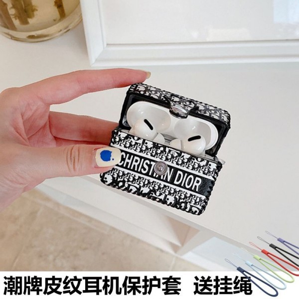 Dior ディオールブランド Airpods 4/3/Pro2ケース 保護軽量 Dior エアーポッズ 4/プロ2/3カバー 紛失防止ブランド Airpods Pro2/3 4ケースメンズ レディースairpods 4 pro2ケース シリコン