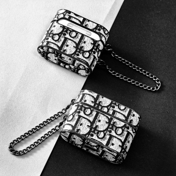 Dior ディオール エアーポッズ 第四世代ケース 便利 カラビナ付き 第3世代 airpods Pro3/4/pro2 ケース ハイブランド 落下防止ブランド Airpods Pro3/Pro2/3 4メンズ レディースairpods Pro3/pro2/4 3ケース ストラップ付き
