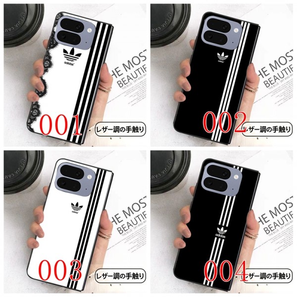 Adidas アディダスブランドアイフォン ultra 折りたたみスマホカバー 流行りかわいいGalaxy Z flip 5 4 6 7 8 Fold8 ultraケース 耐衝撃レザーGalaxy Z Flip8 7 5 4 6スマホケース 携帯カバー グーグル ピクセルPro 11 10 9 foldスマホケース気質オシャレ