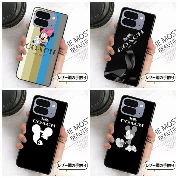 Coach コーチSamsung Z Fold5 4 6 7 8スマホケース気質オシャレ Google Pixel Pro 11 10 9 foldブランドスマホケース ブランドギャラクシー Z Flip8 7 5 4 6カバー 落下保護Galaxy Z Flip8/7/6/5/4ケース 高級感 シンプル 逸品