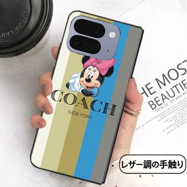 Coach コーチSamsung Z Fold5 4 6 7 8スマホケース気質オシャレ Google Pixel Pro 11 10 9 foldブランドスマホケース ブランドギャラクシー Z Flip8 7 5 4 6カバー 落下保護Galaxy Z Flip8/7/6/5/4ケース 高級感 シンプル 逸品