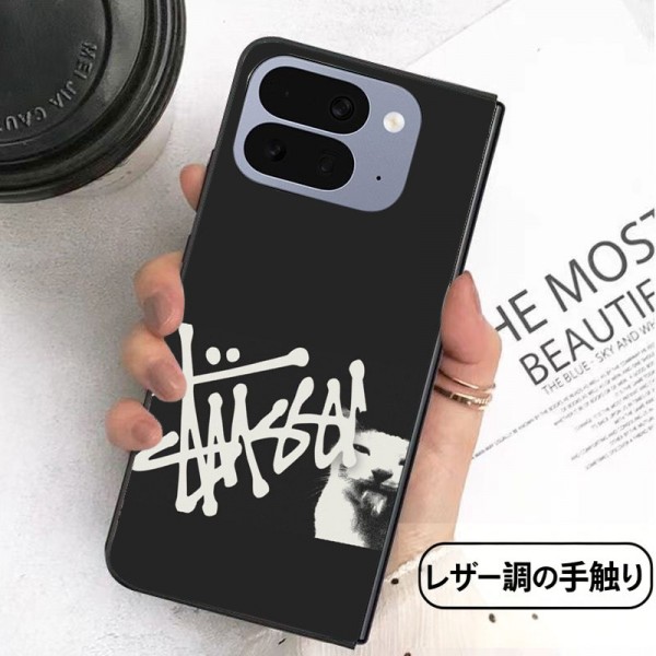 Stussy ステューシーブランド Samsung Z Fold 8 7 6 5 4 flip 8 7 6 5 4スマホカバー 流行り アイフォン ultra 折りたたみスマホケース iPhone ultra 折りたたみ携帯カバーSamsung Z Fold5 4 6 7 8スマホケース 気質 オシャレ ブランドグーグル ピクセルPro 11 10 9 foldカバー 落下保護