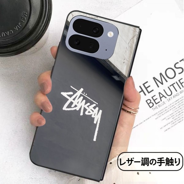 Stussy ステューシーブランド Samsung Z Fold 8 7 6 5 4 flip 8 7 6 5 4スマホカバー 流行り アイフォン ultra 折りたたみスマホケース iPhone ultra 折りたたみ携帯カバーSamsung Z Fold5 4 6 7 8スマホケース 気質 オシャレ ブランドグーグル ピクセルPro 11 10 9 foldカバー 落下保護