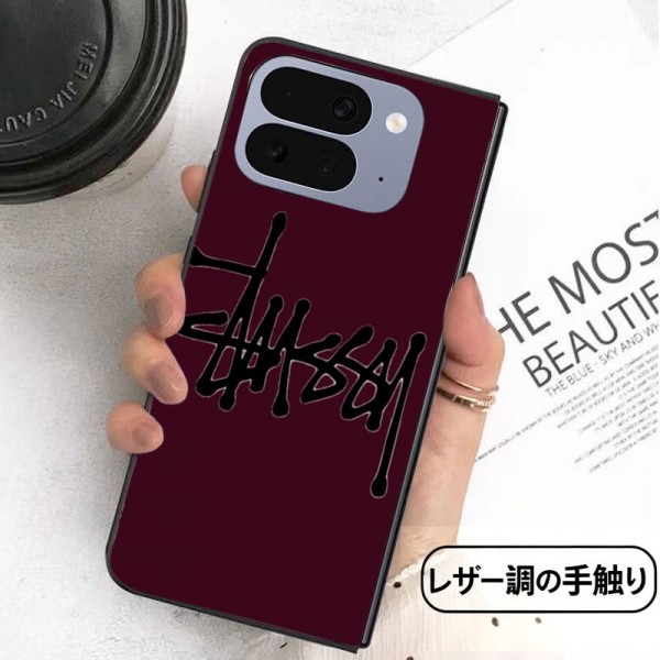 Stussy ステューシーブランド Samsung Z Fold 8 7 6 5 4 flip 8 7 6 5 4スマホカバー 流行り アイフォン ultra 折りたたみスマホケース iPhone ultra 折りたたみ携帯カバーSamsung Z Fold5 4 6 7 8スマホケース 気質 オシャレ ブランドグーグル ピクセルPro 11 10 9 foldカバー 落下保護
