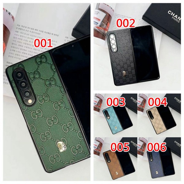 Gucci グッチブランド Samsung Z Fold 5 4 flip 3 4スマホカバー 流行りかわいいGalaxy Z flip Fold 5 4ケース 耐衝撃レザーSamsung Z Fold5 4スマホケース気質オシャレ Galaxy z fold5 4ブランドスマホケース 