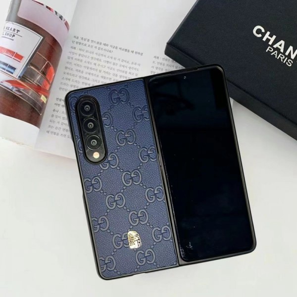 Gucci グッチブランド Samsung Z Fold 5 4 flip 3 4スマホカバー 流行りかわいいGalaxy Z flip Fold 5 4ケース 耐衝撃レザーSamsung Z Fold5 4スマホケース気質オシャレ Galaxy z fold5 4ブランドスマホケース 