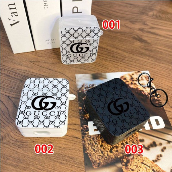 Gucci グッチブランド Airpods 4/3/Pro2ケース 保護 エアーポッズ 第四世代ケース 便利 カラビナ付き軽量 エアーポッズ 4/プロ2/3カバー 紛失防止airpods pro2/4 3ケース ストラップ付き