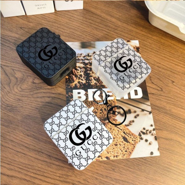 Gucci グッチブランド Airpods 4/3/Pro2ケース 保護 エアーポッズ 第四世代ケース 便利 カラビナ付き軽量 エアーポッズ 4/プロ2/3カバー 紛失防止airpods pro2/4 3ケース ストラップ付き