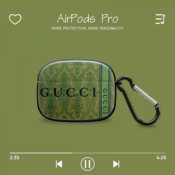 Gucci グッチ 第3世代 airpods 4/pro2 ケース ハイブランド 落下防止ブランド Airpods Pro2/3 4メンズ レディースairpods 4 pro2ケース シリコンairpods pro2/4 3ケース ストラップ付き