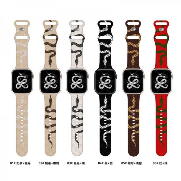 Gucci グッチブランド アップルウォッチ9 10ハンド かわいいモノグラム アップルウォッチSE2バンド レザー製アップルウォッチ7バンド 調節可能Apple Watch 38¬49mmベルト シリコン