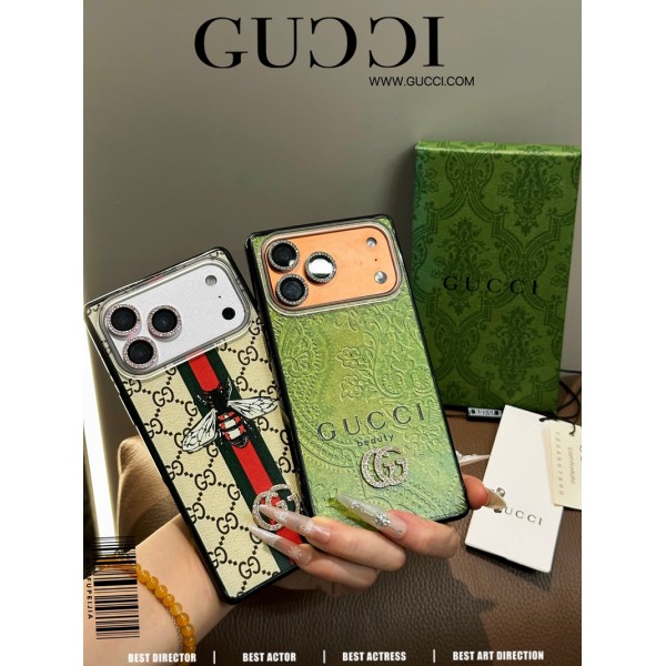 Gucci グッチハイブランドiphone 17e 16e 18 17 Pro Max 15 Plusケースカバーアイフォン18/Air/16プロ マックス/15 17 プロ/16カバー 落下防止耐衝撃のiPhone 18pro max Air 17pro 16e 15 pro max 17eスマホケース男女兼用iPhone  18 Air 15 14 16 17pro maxケースカバー