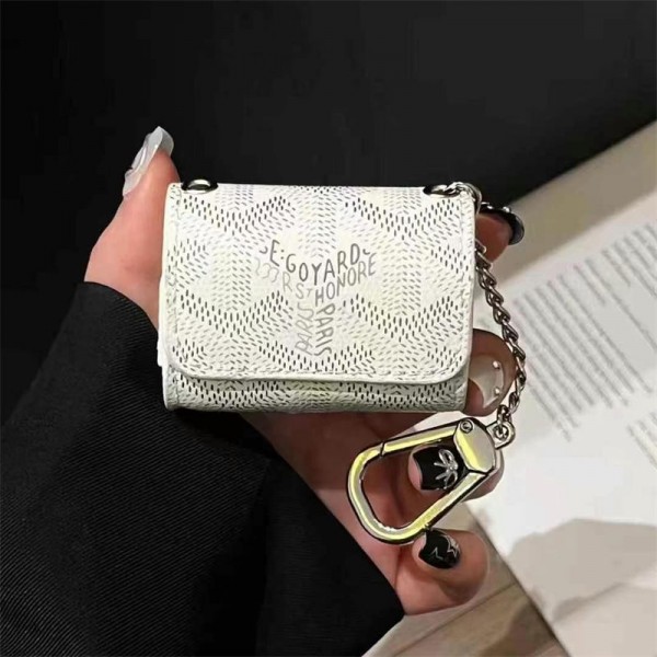 Goyard ゴヤールブランド Airpods 4/3/Pro2ケース 保護 第3世代 airpods 4/pro2 ケース ハイブランド 落下防止airpods 4 pro2ケース シリコンairpods pro2/4 3ケース ストラップ付き