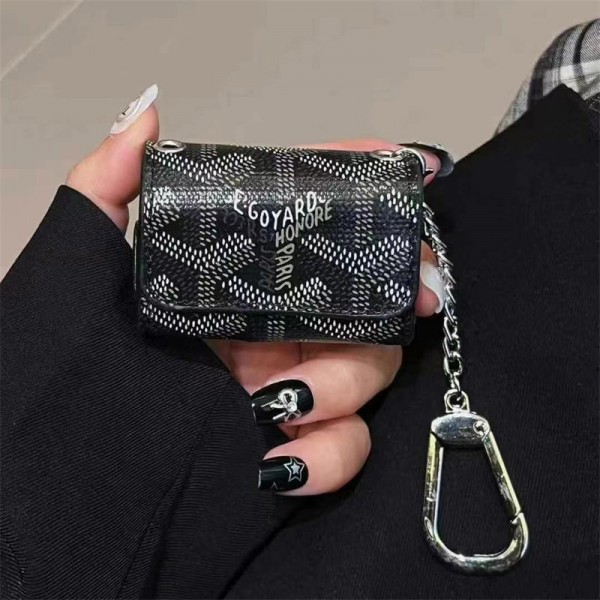 Goyard ゴヤールブランド Airpods 4/3/Pro2ケース 保護 第3世代 airpods 4/pro2 ケース ハイブランド 落下防止airpods 4 pro2ケース シリコンairpods pro2/4 3ケース ストラップ付き