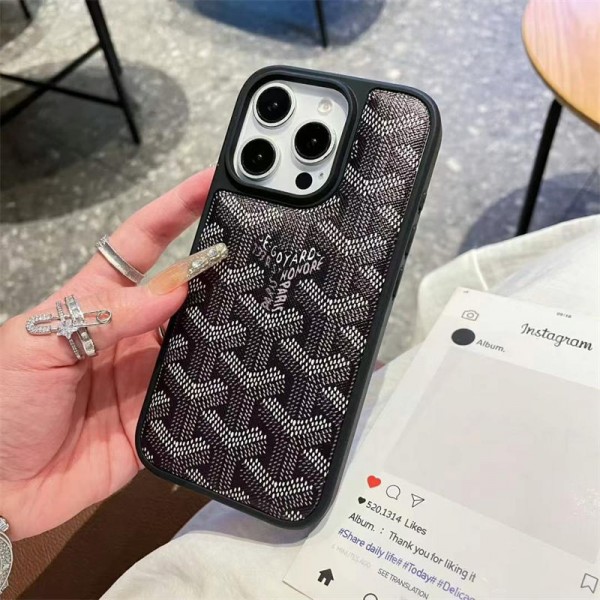 Goyard ゴヤールハイブランドiphone16e 14 17 Pro Max 15 Plusケースカバー耐衝撃のiPhone  17pro 16e 15 pro max 14 plusスマホケース Goyard アイフォン17 air/15/14 13pro 12 16+ケースブランド 手触り良い 男女兼用iPhone 15 14 16 17pro max airケースカバー
