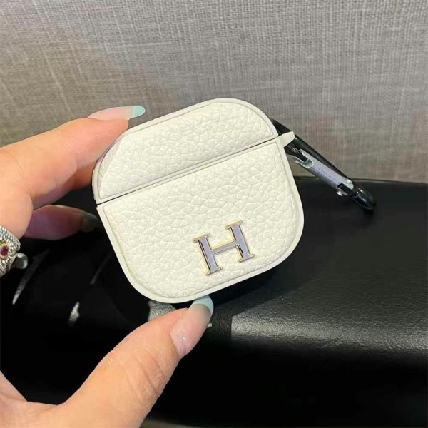Hermes エルメス 第3世代 airpods 4/pro2 ケース ハイブランド 落下防止軽量 エアーポッズ 4/プロ2/3カバー 紛失防止airpods 4 pro2ケース シリコンairpods pro2/4 3ケース ストラップ付き