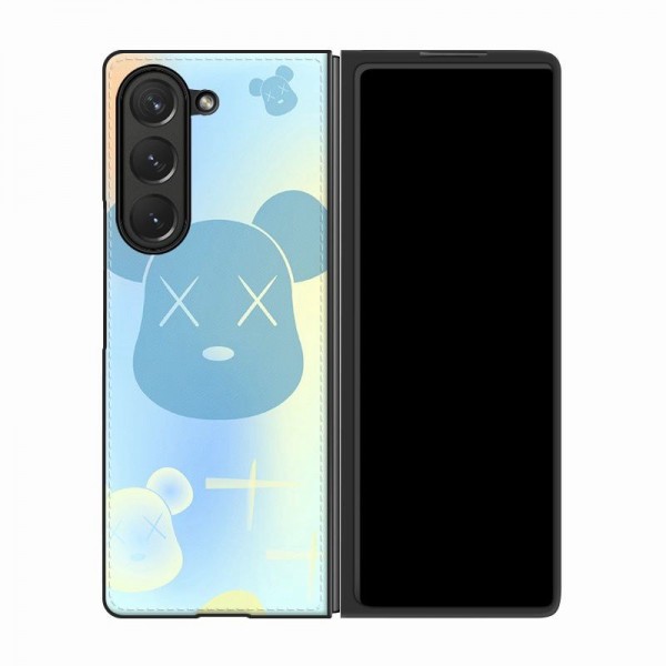 Kaws カウズ ギャラクシー Z Fold5/Fold4ケース ビジネス 高品質 メンズSamsung Galaxy Z Fold5 4スマホケース気質オシャレブランドカバー 落下保護ケース 高級感 シンプル 逸品