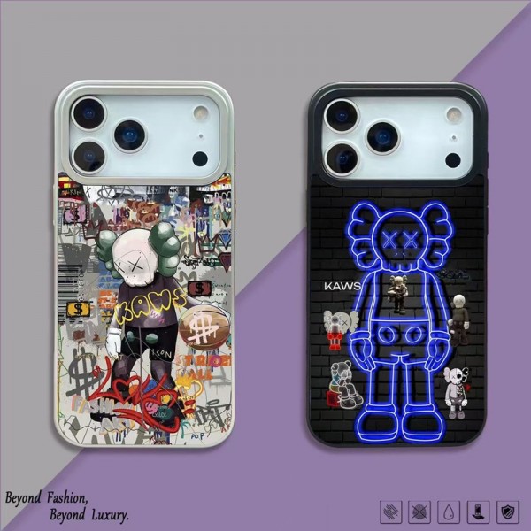 Kaws カウズアイフォンAir /16プロ マックス/15 17 プロ/16カバー 落下防止耐衝撃のiPhone Air 17pro 16e 15 pro max 14  13 12 plusスマホケースブランドiPhone  16プロマックス15 14 17 Air スマホカバー激安アップル 15+ 14pro 16e 17ブランドスマホカバー薄型オシャレ