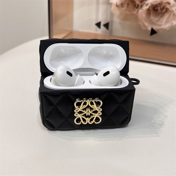 LOEWE ロエベ エアーポッズ 第四世代ケース 便利 カラビナ付き軽量 エアーポッズ プロ3/4/プロ2/3カバー 紛失防止airpods Pro3 4 pro2ケース シリコンairpods Pro3/pro2/4 3ケース ストラップ付き