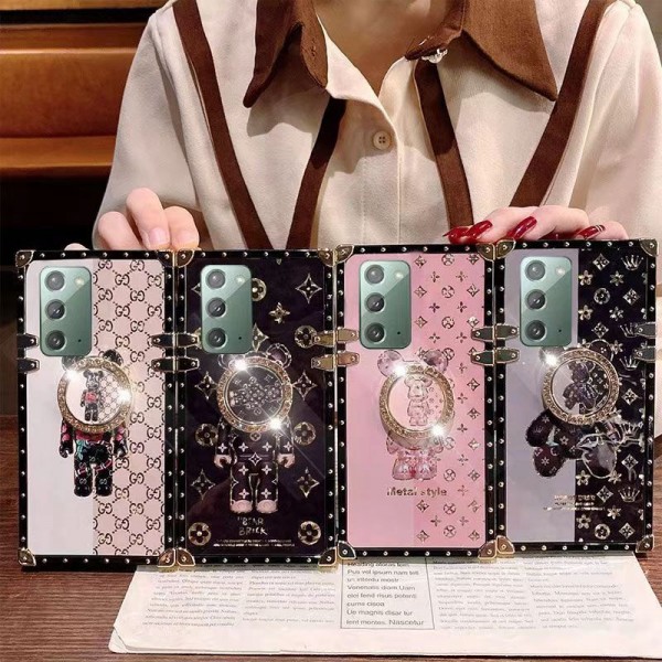 ハイブランド Gucci ギャラクシー S23+/S22ultra/s21/s20plus/a53/a73カバー グッチ iPhone14Pro max/14Pro/14plusケースヴィトン 指リンク付き 携帯便利  特別トランク型 キラキラ iphone13pro max/12pro/se3ケース 耐衝撃 美しい レディース向け