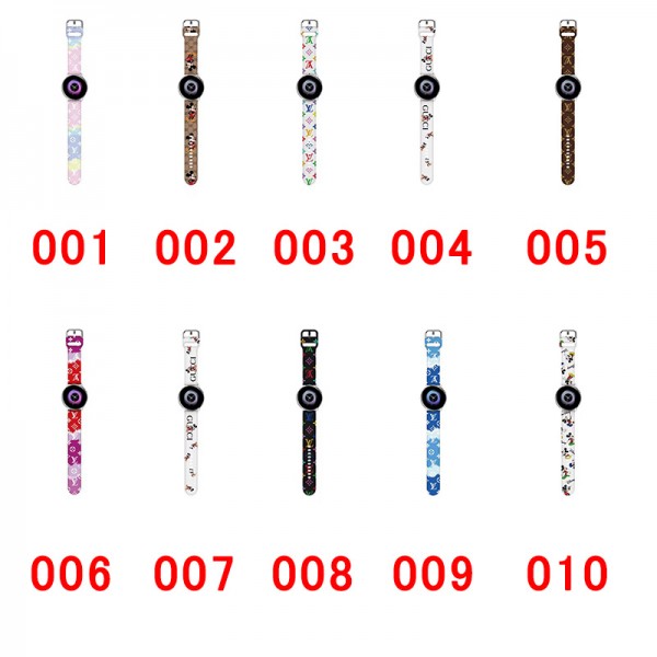 Lv ルイヴィトン Gucci グッチモノグラム ギャラクシーウォッチFit3/6/5バンド レザー製Galaxy Watch6 Classic/5 Pro/4/3ベルトストラップ ファッションgaalxy watchバンド メンズ レディースバンド 調節可能
