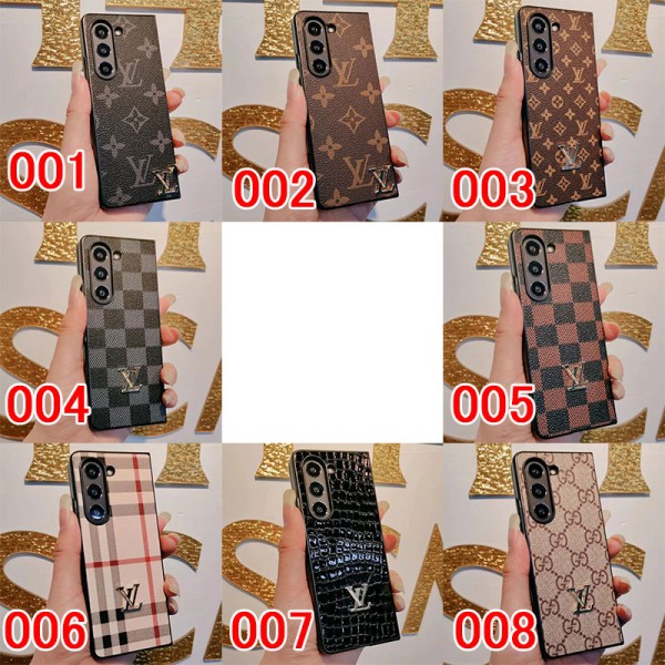 Lv ルイヴィトンかわいいGalaxy Z Fold 5 4ケース 耐衝撃レザースマホケース 携帯カバーSamsung Z Fold5 4 6スマホケース気質オシャレ Galaxy z fold5 4 6ブランドスマホケース 