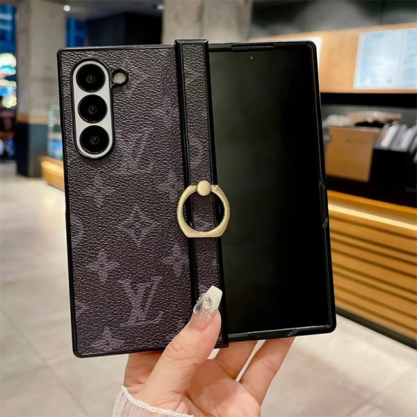 Lv ルイヴィトンかわいいGalaxy Z Fold 6 5 4ケース 耐衝撃レザー Galaxy Z Fold5 4 6スマホケース 携帯カバーギャラクシー Z Fold5/Fold4 6ケース ビジネス 高品質 メンズSamsung Z Fold5 4 6スマホケース気質オシャレ