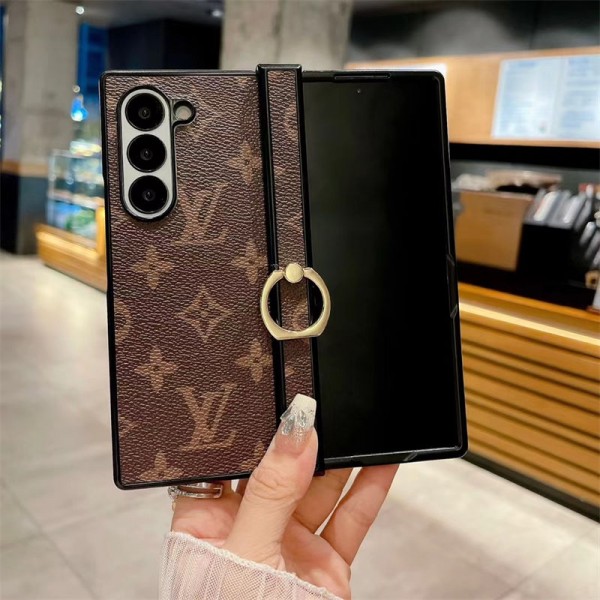 Lv ルイヴィトンかわいいGalaxy Z Fold 6 5 4ケース 耐衝撃レザー Galaxy Z Fold5 4 6スマホケース 携帯カバーギャラクシー Z Fold5/Fold4 6ケース ビジネス 高品質 メンズSamsung Z Fold5 4 6スマホケース気質オシャレ