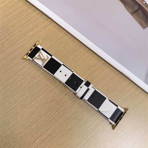 Lv ルイヴィトンブランド アップルウォッチ9 10ハンド かわいいモノグラム アップルウォッチSE2バンド レザー製apple watch ultraバンド メンズ レディースApple Watch 8 7ベルト シリコン