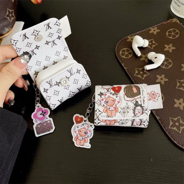 Lv ルイヴィトン エアーポッズ 第四世代ケース 便利 カラビナ付き軽量 エアーポッズ 4/プロ2/3カバー 紛失防止airpods 4 pro2ケース シリコンairpods pro2/4 3ケース ストラップ付き