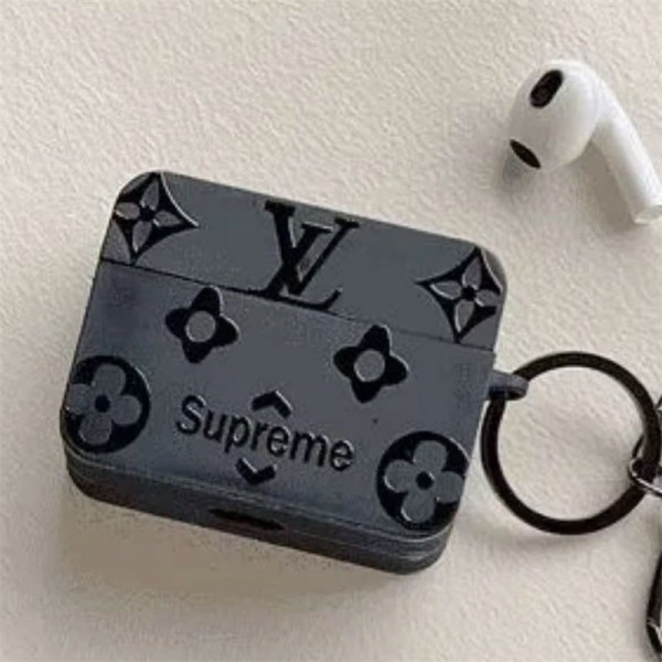 Lv ルイヴィトン エアーポッズ 第四世代ケース 便利 カラビナ付き 第3世代 airpods 4/pro2 ケース ハイブランド 落下防止軽量 エアーポッズ 4/プロ2/3カバー 紛失防止ブランド Airpods Pro2/3 4メンズ レディース