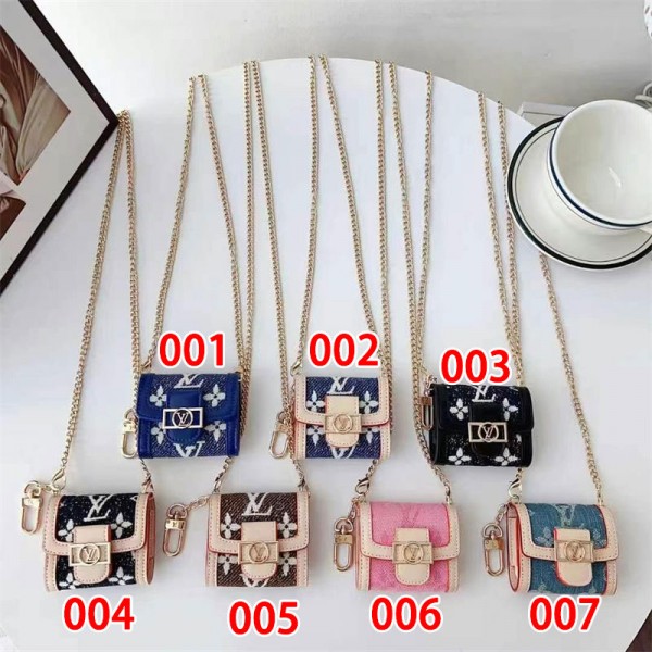 Lv ルイヴィトンブランド Airpods 4/3/Pro2ケース 保護 第3世代 airpods 4/pro2 ケース ハイブランド 落下防止軽量 Lv エアーポッズ 4/プロ2/3カバー 紛失防止airpods pro2/4 3ケース ストラップ付き