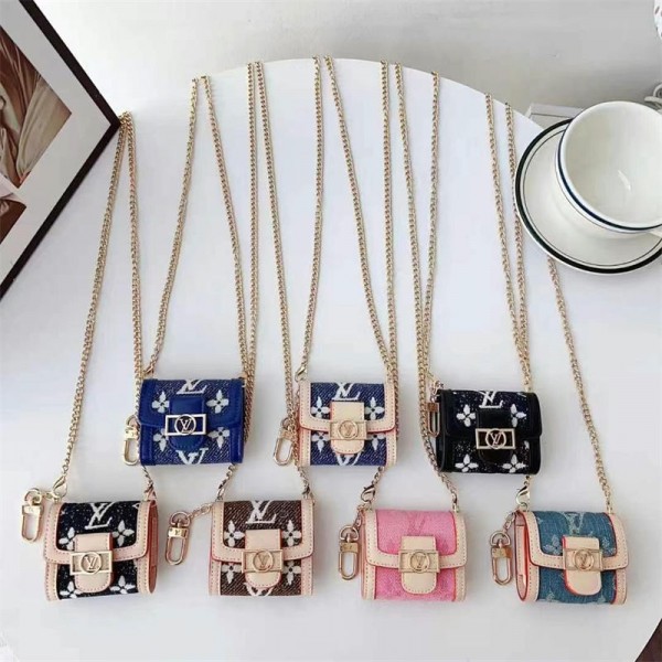 Lv ルイヴィトンブランド Airpods 4/3/Pro2ケース 保護 第3世代 airpods 4/pro2 ケース ハイブランド 落下防止軽量 Lv エアーポッズ 4/プロ2/3カバー 紛失防止airpods pro2/4 3ケース ストラップ付き