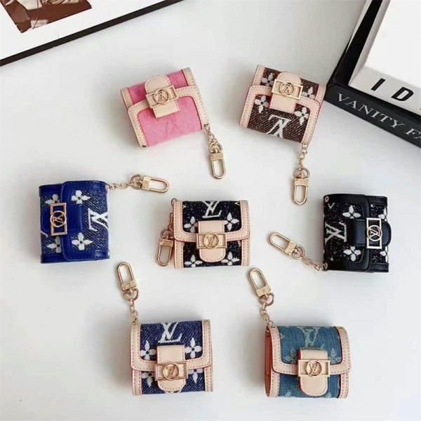 Lv ルイヴィトンブランド Airpods 4/3/Pro2ケース 保護 第3世代 airpods 4/pro2 ケース ハイブランド 落下防止軽量 Lv エアーポッズ 4/プロ2/3カバー 紛失防止airpods pro2/4 3ケース ストラップ付き