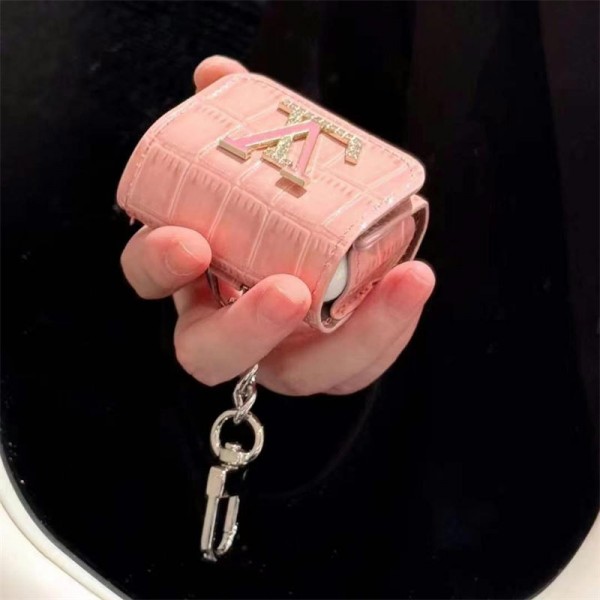 Lv ルイヴィトン エアーポッズ 第四世代ケース 便利 カラビナ付き 第3世代 airpods 4/pro2 ケース ハイブランド 落下防止 ルイヴィトン  Airpods Pro2/3 4カバーメンズ レディースairpods pro2/4 3ケース ストラップ付き