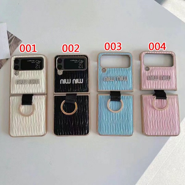 ミュウミュウ MiuMiuブランド Samsung Z Fold 5 4 flip 3 4スマホカバー 流行りGalaxy Z Flip5 4スマホケース 携帯カバーSamsung Z Fold5 4スマホケース気質オシャレ Galaxy z fold5 4ブランドスマホケース 