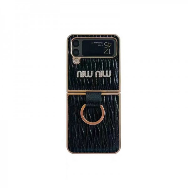 ミュウミュウ MiuMiuブランド Samsung Z Fold 5 4 flip 3 4スマホカバー 流行りGalaxy Z Flip5 4スマホケース 携帯カバーSamsung Z Fold5 4スマホケース気質オシャレ Galaxy z fold5 4ブランドスマホケース 