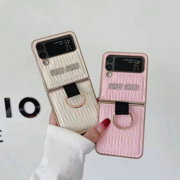 ミュウミュウ MiuMiuブランド Samsung Z Fold 5 4 flip 3 4スマホカバー 流行りGalaxy Z Flip5 4スマホケース 携帯カバーSamsung Z Fold5 4スマホケース気質オシャレ Galaxy z fold5 4ブランドスマホケース 