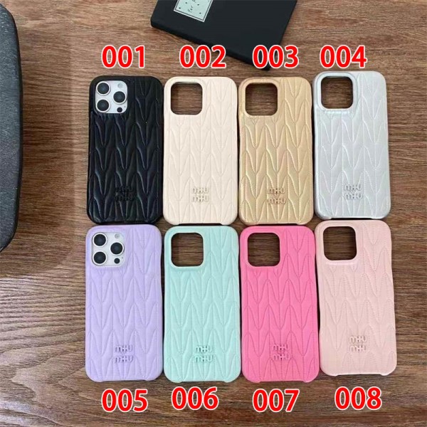 ミュウミュウ MiuMiuハイブランドiphone16e 14 Pro Max 15 Plusケースカバー耐衝撃のiPhone  16e 15 pro max 14  13 12 plusスマホケースアイフォン15/14 13pro 12 16+ケースブランド 手触り良い アップル 15+ 14pro 16eブランドスマホカバー薄型オシャレ
