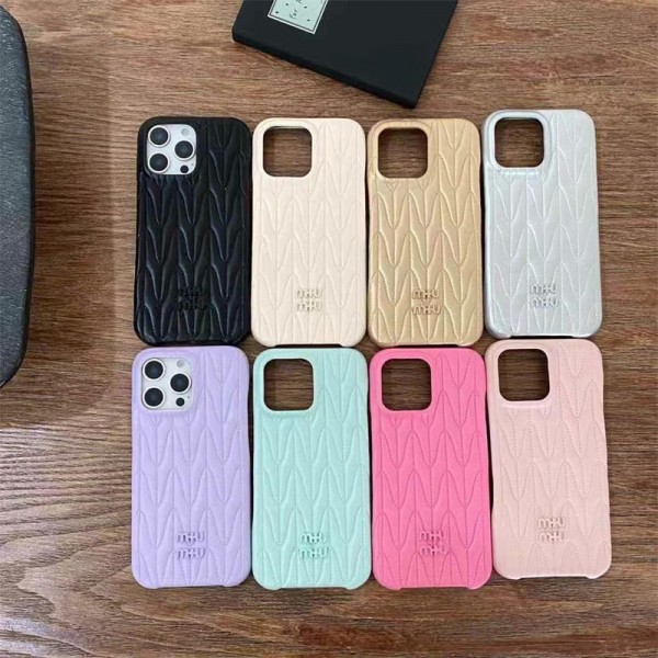 ミュウミュウ MiuMiuハイブランドiphone16e 14 Pro Max 15 Plusケースカバー耐衝撃のiPhone  16e 15 pro max 14  13 12 plusスマホケースアイフォン15/14 13pro 12 16+ケースブランド 手触り良い アップル 15+ 14pro 16eブランドスマホカバー薄型オシャレ