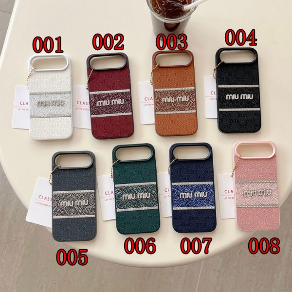 ミュウミュウ MiuMiuアイフォン17 air 16 pro max 15 plus 14pro 16e ブランドケースアイフォンAir /16プロ マックス/15 17 プロ/16カバー 落下防止耐衝撃のiPhone Air 17pro 16e 15 pro max 14  13 12 plusスマホケース男女兼用iPhone  Air 15 14 16 17pro maxケースカバー