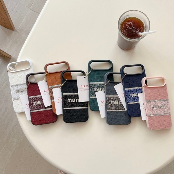 ミュウミュウ MiuMiuアイフォン17 air 16 pro max 15 plus 14pro 16e ブランドケースアイフォンAir /16プロ マックス/15 17 プロ/16カバー 落下防止耐衝撃のiPhone Air 17pro 16e 15 pro max 14  13 12 plusスマホケース男女兼用iPhone  Air 15 14 16 17pro maxケースカバー