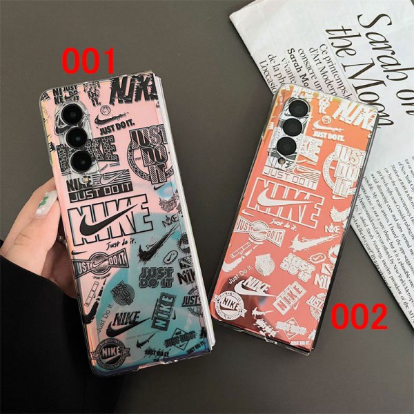 Nike ナイキかわいいGalaxy Z Fold 6 5 4ケース 耐衝撃レザー スマホケース 携帯カバーSamsung Z Fold5 4スマホケース気質オシャレ Galaxy z fold5 4 6ブランドスマホケース 
