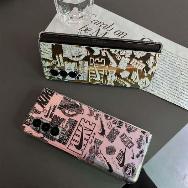 Nike ナイキかわいいGalaxy Z Fold 6 5 4ケース 耐衝撃レザー スマホケース 携帯カバーSamsung Z Fold5 4スマホケース気質オシャレ Galaxy z fold5 4 6ブランドスマホケース 